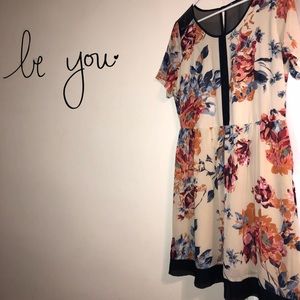 Short Flower Print Dress